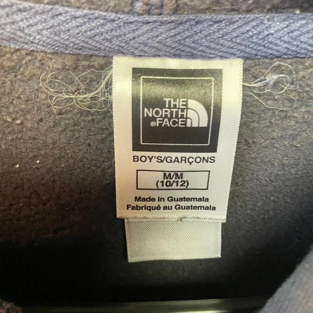 The North Face Boys Hoodie Size M 10/12 Navy Pullover Logo
